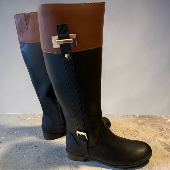 Karen Scott Shoes - NEW Karen Scott Black and Brown Women's Riding Boots